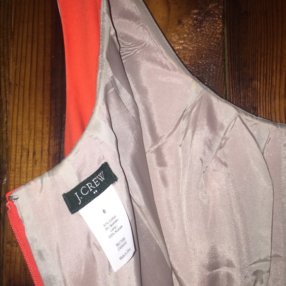 J. Crew Orange Ruched Neck Dress - Picture 6 of 6